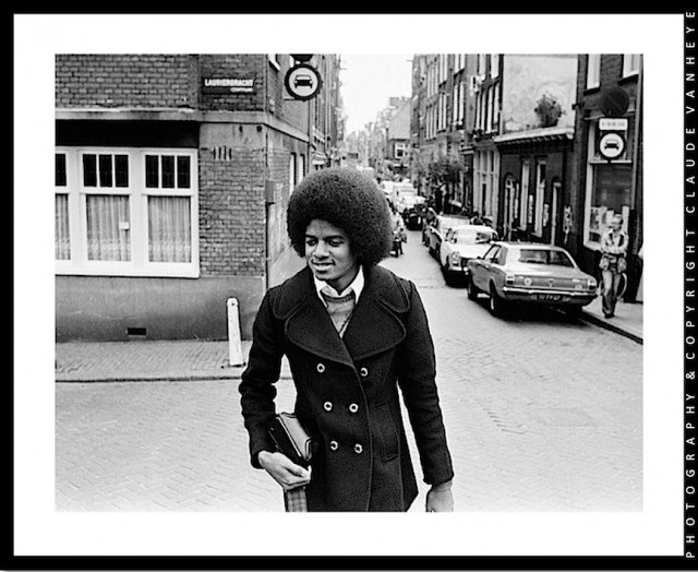 Claude Vanheye + Michael Jackson, Lauriergracht Amsterdam 1977
